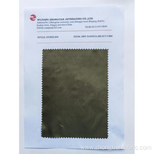 100% Polyester 290t Taffeta Face Strong Cire